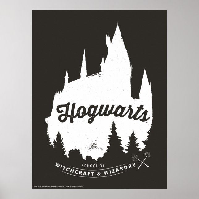 Poster Harry Potter | HOGWARTS™ Castle Typografia (Frente)