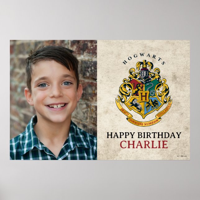 Poster Harry Potter Hogwarts Crest Birthday (Frente)