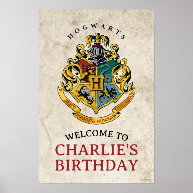 Poster Harry Potter Hogwarts Crest Birthday (Frente)
