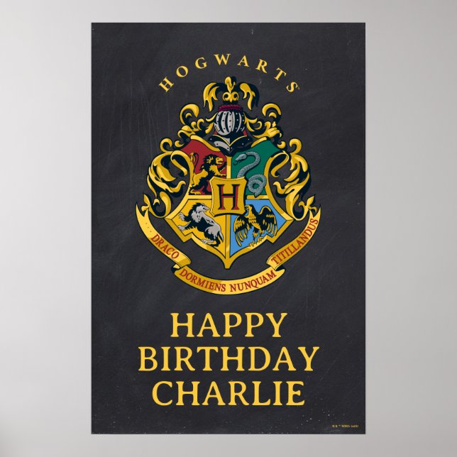 Poster Harry Potter Hogwarts Crest Birthday (Frente)