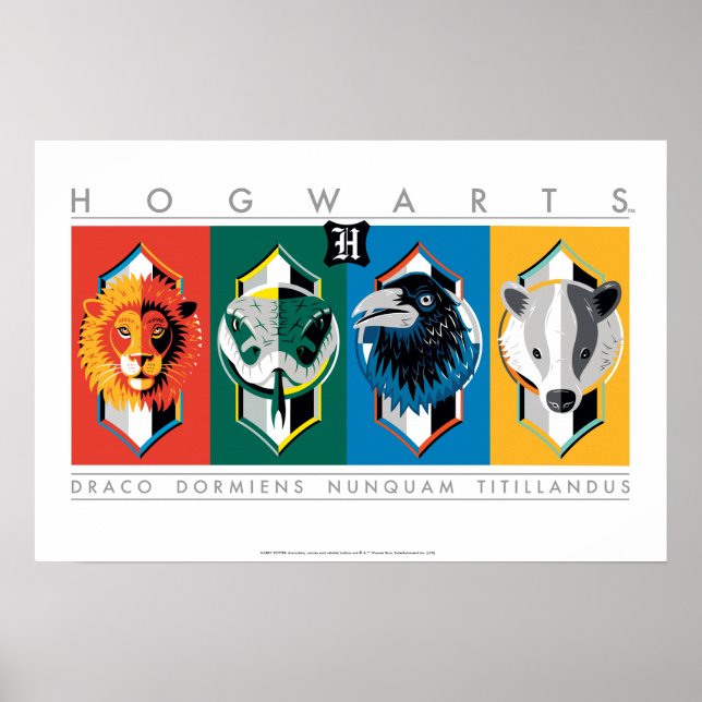 Poster Harry Potter | HOGWARTS™ House Sigils (Frente)