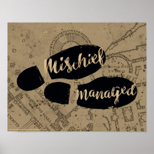 Poster Harry Potter   MESCHIEF MANAGED™ Map Pegging