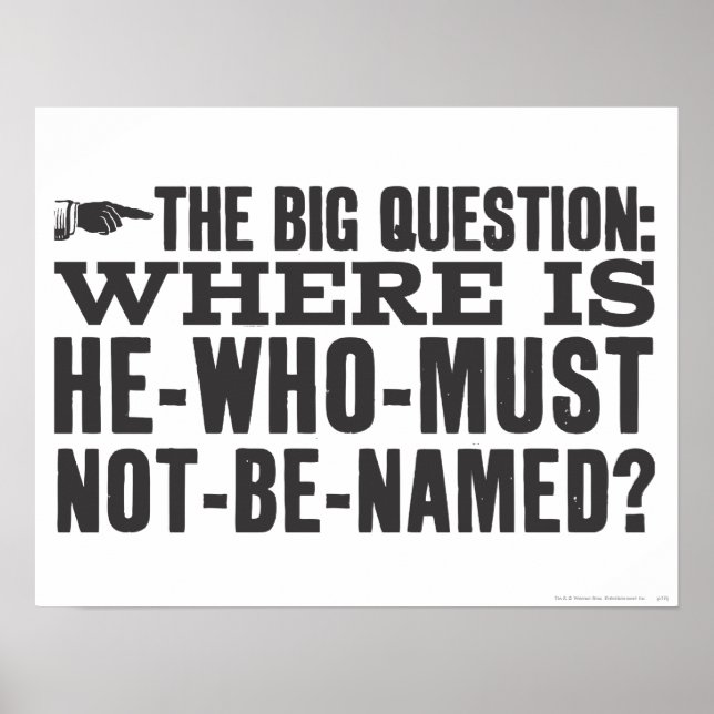 Pôster Harry Potter Spell | Onde está o Voldermort? (Frente)