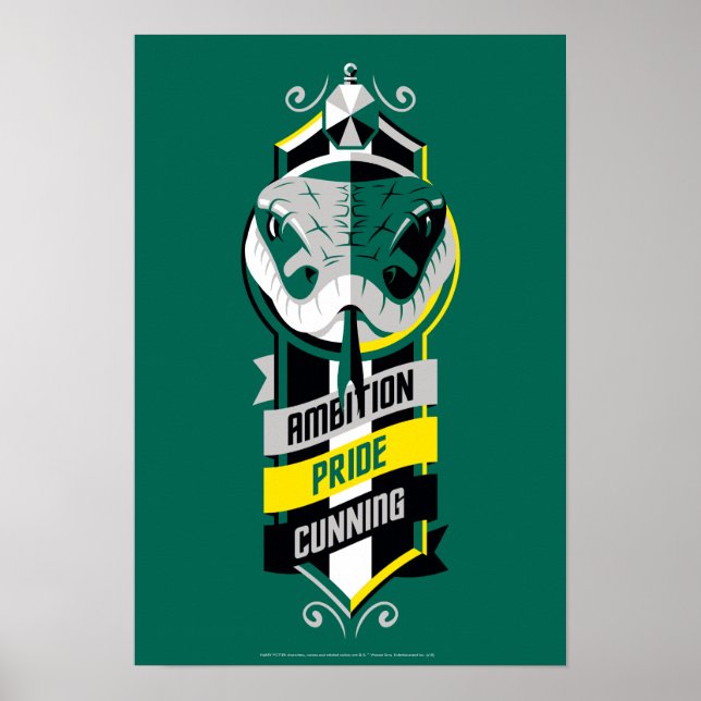 Poster Harry Potter| Tabuleiros de Casa SLYTHERIN™ Sigil (Frente)