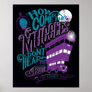 Poster Harry Potter   The Knight Bus Typography Graphic