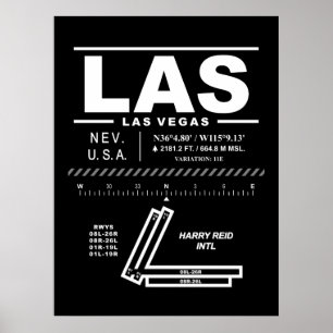 Poster Harry Reid Aeroporto Internacional LAS