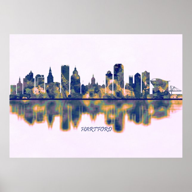 Poster Hartford Skyline (Frente)