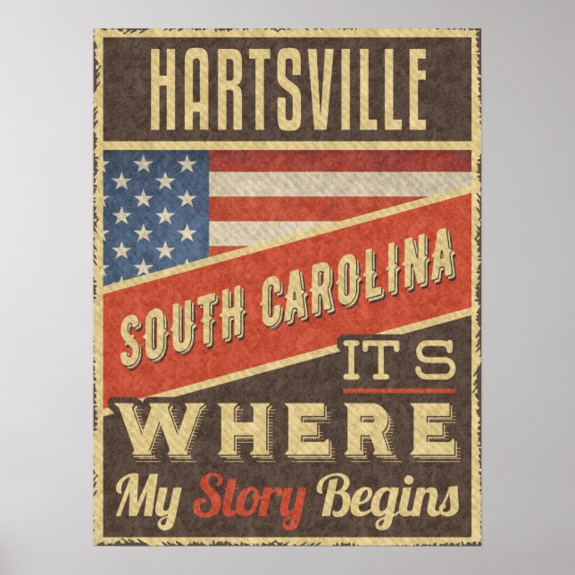 Poster Hartsville Carolina do Sul (Frente)