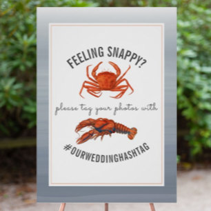 Poster Hashtag de casamento Sinal de Desenrolar