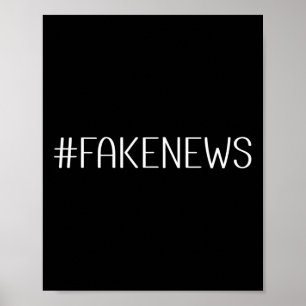 Poster Hashtag Notícias Falsas Mídia Política Trump Repub