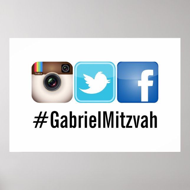 Pôster Hashtag Social PixDezines (Frente)