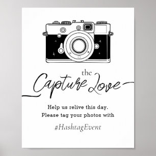 Poster Hashtags de compartilhamento de fotos do evento Ca