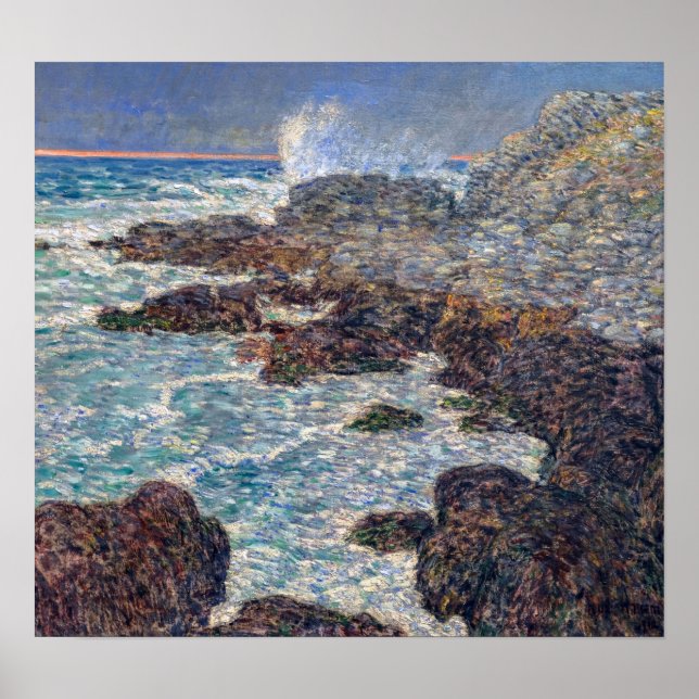 Poster Hassam - Algas Marinhas E Surf, Appledore Ao Pôr-d (Frente)