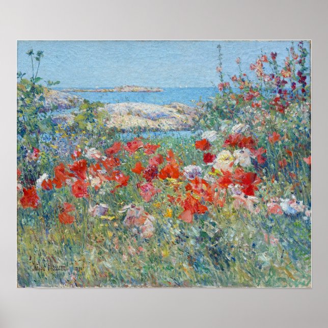 Poster Hassam - Celia Thaxter's Garden Maine 1890 (Frente)