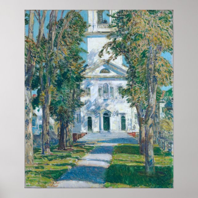 Poster Hassam - Igreja Em Gloucester 1918 (Frente)