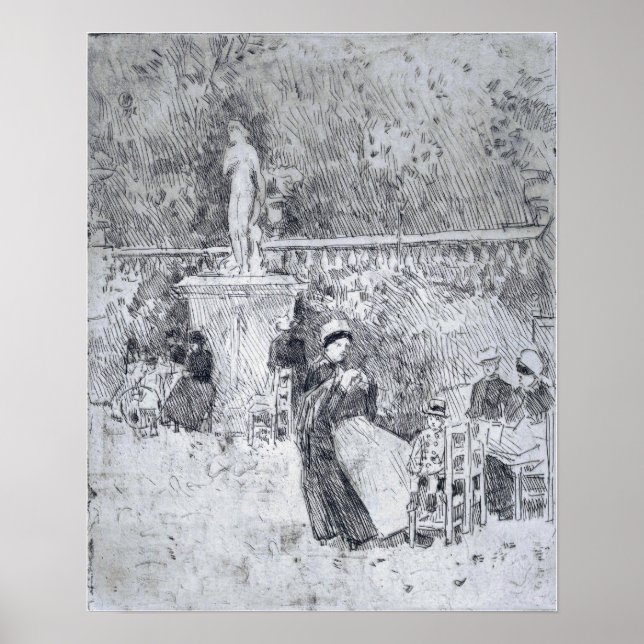 Poster Hassam - Jardim Do Luxemburgo (Frente)