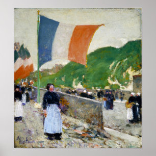 Poster Hassam - Montmartre Julho 1889