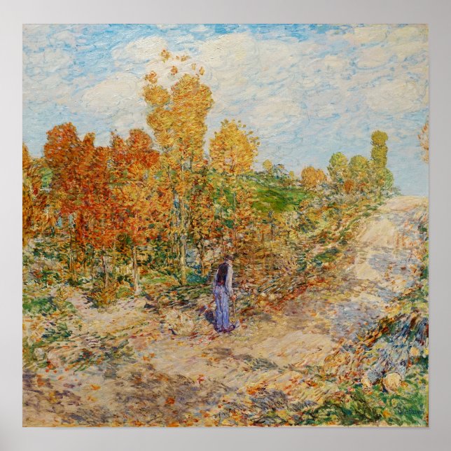 Poster Hassam - New England Road 1902 (Frente)