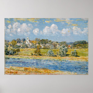 Poster Hassam - Paisagem em Newfields New Hampshire