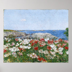 Poster Hassam - Poppies Na Ilha De Shoals 1890