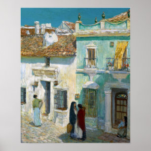 Poster Hassam - Praça Da Merced Ronda 1910