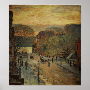 Poster Hassam - Primavera na Rua 78 Oeste, 1905