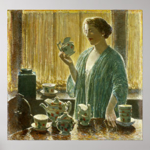 Poster Hassam - Strawberry Tea Set 1912
