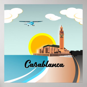 Poster Hassan II Mesquita Casablanca Marrocos