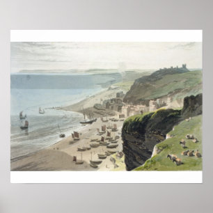 Pôster Hastings, do penhasco do leste, 'de uma viagem