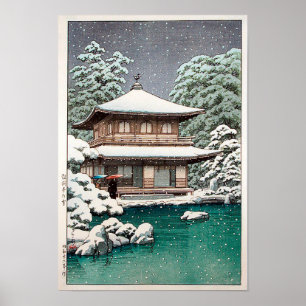 Poster Hasui Kawase Winter Scene