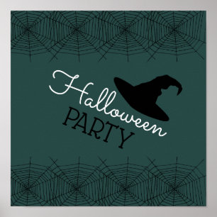 Poster Hat & Web, Festa de Halloween