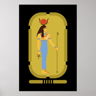 Poster Hathor Egípcia Deusa Antiga