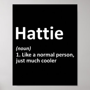 Poster Hattie Definição Personalizada Nome Funny Birthday