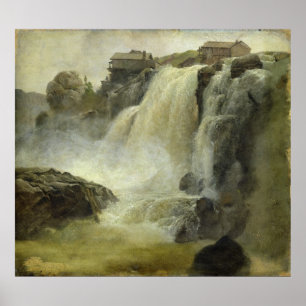 Pôster Haugfoss na Noruega, 1827