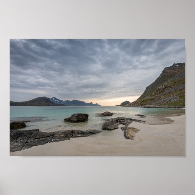 Poster Haukland Beach Lofoten (Frente)