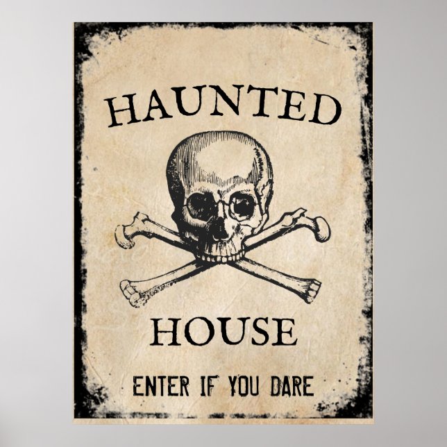 Poster Haunted house Halloween prop (Frente)
