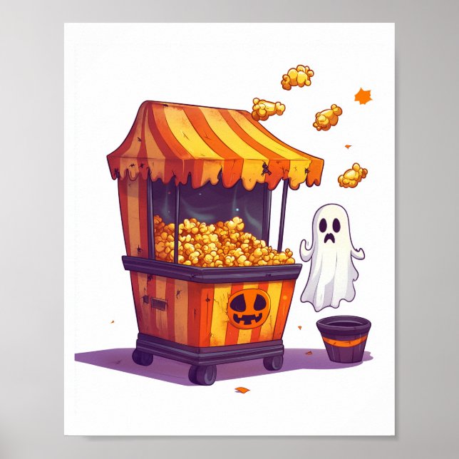 Poster Haunted Popcorn Stand (Frente)