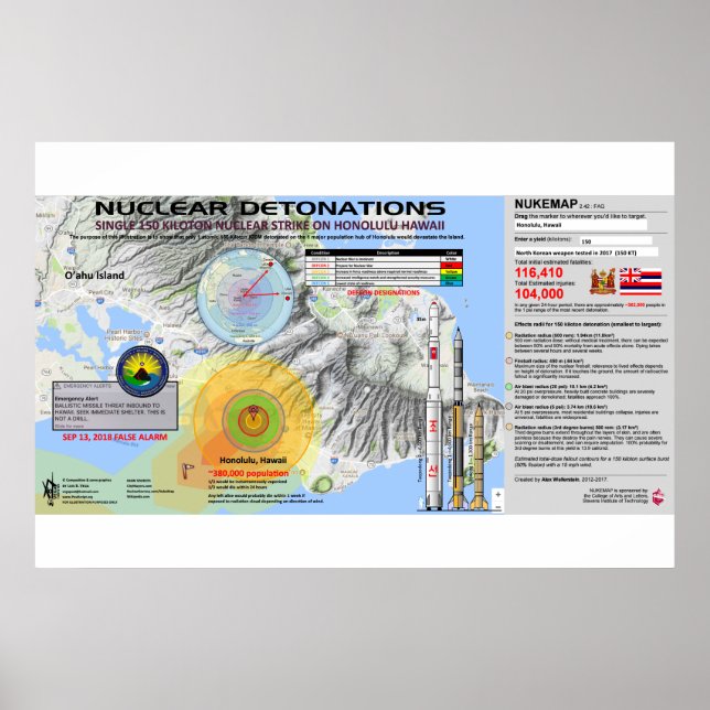 Poster Havaí - Detonação Nuclear (Frente)