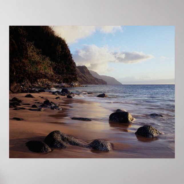 Pôster Havaí, Kauai, Parque Estadual de Haena 2 (Frente)