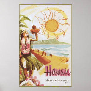 Pôster Havaí - onde começam os sonhos
