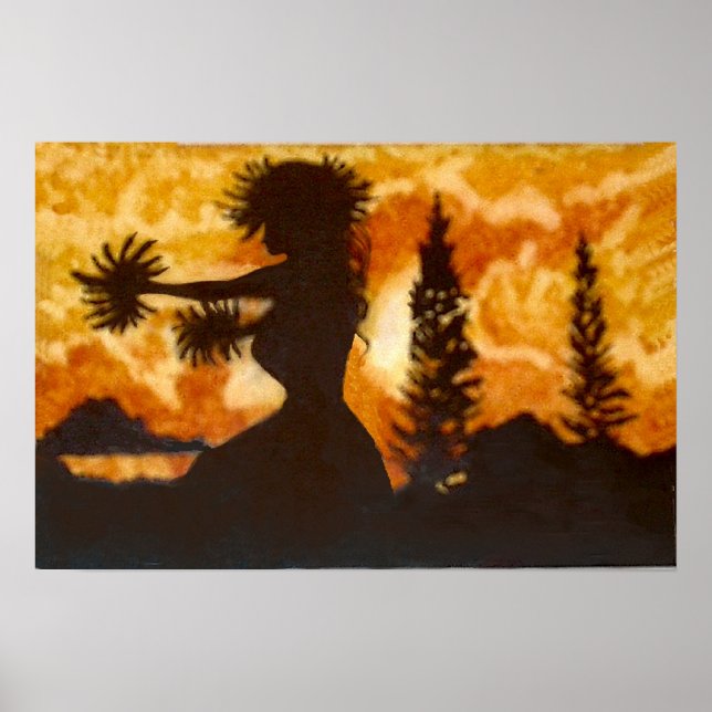 Poster havaiano Hula Dancer (Frente)