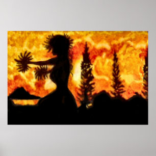 Poster havaiano Hula Dancer