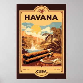 Poster Havana, Cuba, Viagem Ad