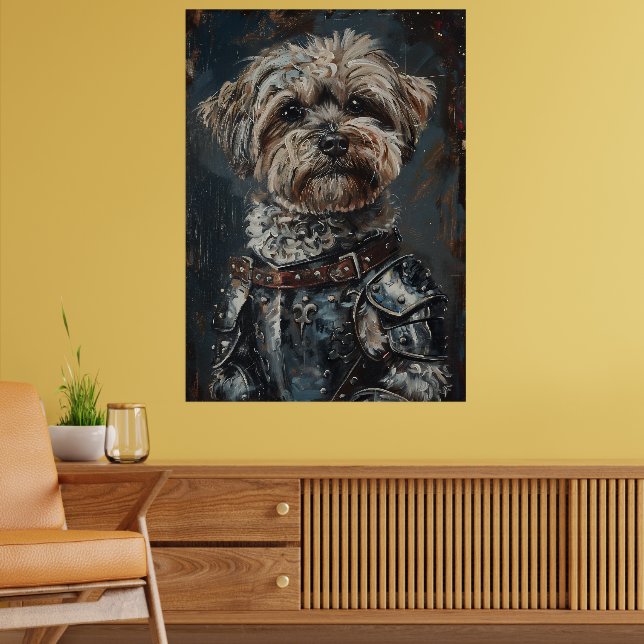 Poster Havanese Dog In Armor (Sala de Estar 2)