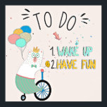 Poster Have fun!!!<br><div class="desc">Cude  bear with bicycle & balloons for  kids and grown ups.</div>