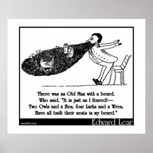 Poster Havia um ancião com uma barba