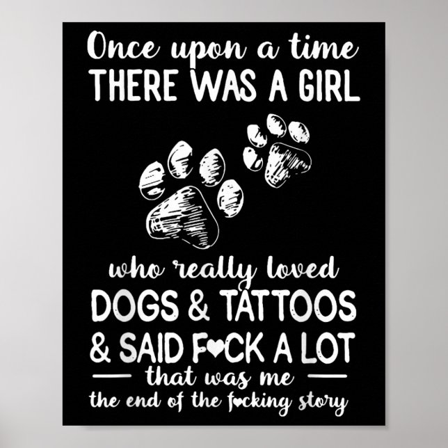 Poster Havia Uma Garota Que Amara Cachorros E Tatuagens (Frente)