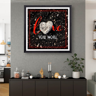 Poster Hawaii Beach e Coral Heart Photo Te Ama Mais