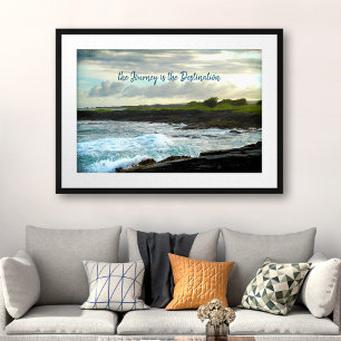 Poster Hawaii Black Sand Beach Journey Is Destination