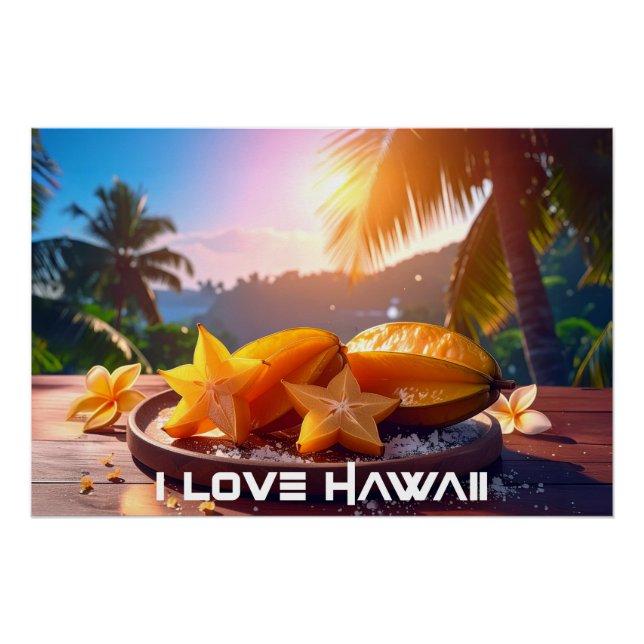 PÔSTER HAWAII - EU AMO O HAVAÍ (Frente)